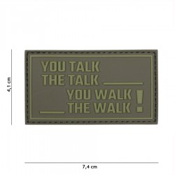 Patch 3D PVC You talk the talk vert (avec velcro) de la marque 101 Inc (19026 | 444130-5245)