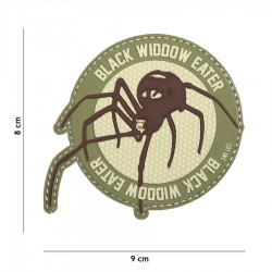 Patch 3D PVC Black widdow eater sable (avec velcro) de la marque 101 Inc (16032 | 444130-5133)