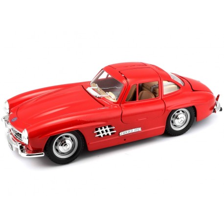 Mercedes 300SL rouge de 1954 (à l’échelle 1/24) de la marque Bburago (18-22023)