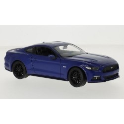 Miniature – Ford Mustang GT bleu de 2015 (à l’échelle 1/24) de la marque Welly (24062W)