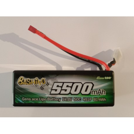 Batterie Li-Po 14.8V - 5500 mAh 50C cosse dean femelle de la marque Gens ace (GE3-5500-4D)