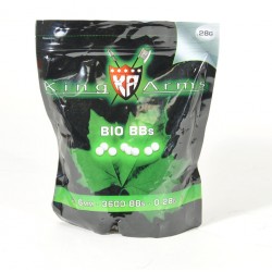 Billes airsoft biodégradables 0.28 gramme en sachet de 1 kg de la marque Swiss arms