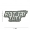 Patch 3D PVC Rat tat tat gris