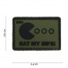 Patch 3D PVC Eat my bb's vert et noir