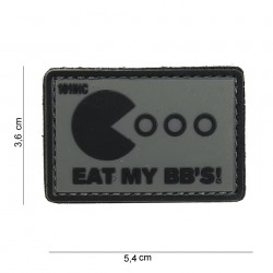 Patch 3D PVC Eat my bb's gris et noir