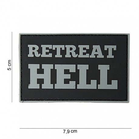 Patch 3D PVC Retreat hell noir (avec velcro) de la marque 101 Inc (10063 | 444180-3734)