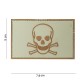 Patch 3D PVC Skull and Bones sable (avec velcro) de la marque 101 Inc (10071 | 444180-3740)