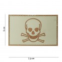 Patch 3D PVC Skull and Bones sable