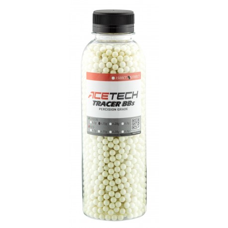 Airsoft - Bille tracer 0.20g en pot de 2700 billes de la marque Acetech (BB1002)