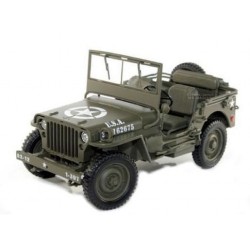 Miniature – Jeep Willys MD verte de 1941 (à l’échelle 1/18) de la marque Welly (18055W)