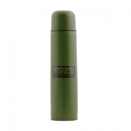 Bouteille thermos 1 litre en acier vert de la marque Fosco (349507)