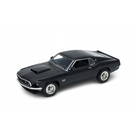 Miniature – Ford Mustang boss 429 noire de 1969 (à l’échelle 1/24) de la marque Welly (24067W)