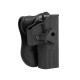 Holster rigide noir pour Glock 17 droitier de la marque BO manufacture (GE16040)
