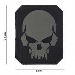 Patch 3D PVC Pirate skull noir et gris (avec velcro) de la marque 101 Inc (13018 | 444150-3728)