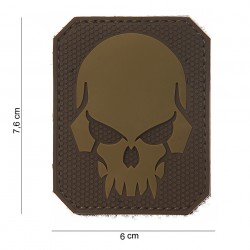 Patch 3D PVC Pirate skull brun (avec velcro) de la marque 101 Inc (13019 | 444150-3726)
