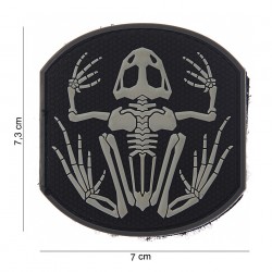 Patch 3D PVC Frog skeleton gris et noir (avec velcro) de la marque 101 Inc (14006 | 444150-3718)