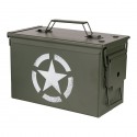 Boite à munitions calibre .50 US army star