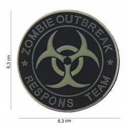 Patch 3D PVC Zombie outbreak respons team (avec velcro) de la marque 101 Inc (13005 | 444150-3706)