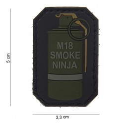 Patch 3D PVC M-18 smoke ninja bague verte (avec velcro) de la marque 101 Inc (13001 | 444110-3704)