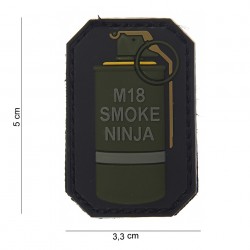 Patch 3D PVC M-18 smoke ninja bague jaune