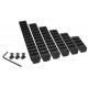 Airsoft - Set de 6 rails M-lok nylon noir de la marque BO manufacture (A65517)