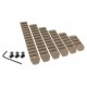 Airsoft - Set de 6 rails M-lok nylon tan de la marque BO manufacture (A65517T)