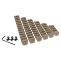 Set de 6 rails M-lok nylon tan