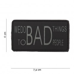 Patch 3D PVC We do bad things (avec velcro) de la marque 101 Inc (12015 | 444100-3534)