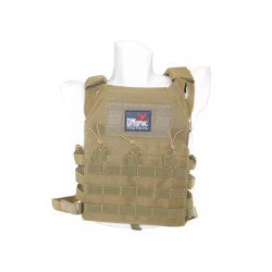 Gilet porte-plaques tan