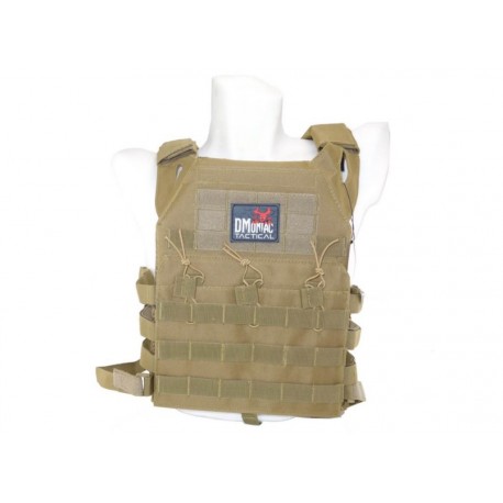 Équipements tactiques - Gilet porte-plaques tan de la marque DMoniac (911312)