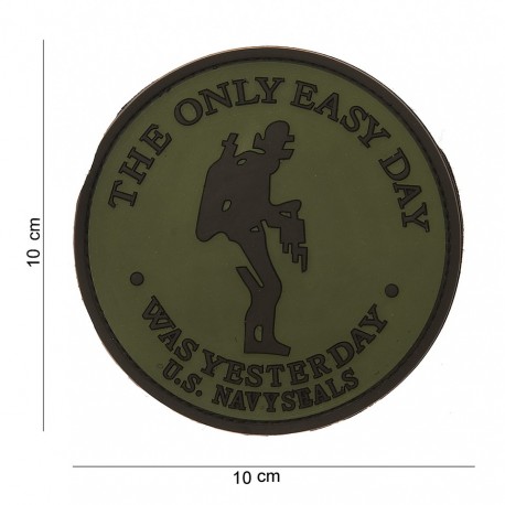 Patch 3D PVC The only easy day (avec velcro) de la marque 101 Inc (11165 | 444130-3538)