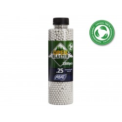 Airsoft - Bille airsoft biodégradable Open blaster 0.25 gramme en pot de 3300 billes de la marque ASG (19420)