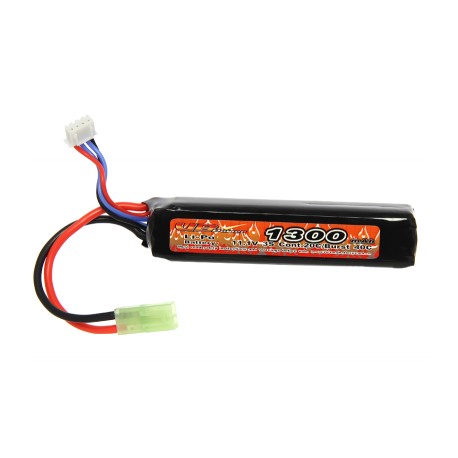Airsoft - Batterie Li-Po 1 stick 11.1 Volts - 1300 mAh 40C (cosse mini tamiya femelle) de la marque VB power (VB5820141)
