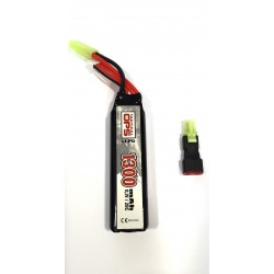 Airsoft - Batterie Li-Po 1 stick 11.1 Vols - 1300 mAh 20C (cosse mini tamiya femelle) de la marque Tactical ops (TAC6613)