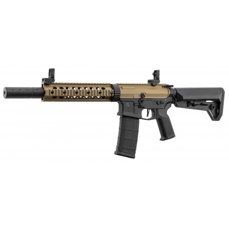 Airsoft - Réplique LT-15 12 pouces NSR noire et tan électrique non blow back de la marque Lancer tactical (NLK9038)