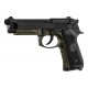 Airsoft - Réplique M9-A1 noir et OD gaz blow back (full métal) de la marque KJ works (PG2602)