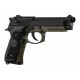 Airsoft - Réplique M9-A1 noir et OD gaz blow back (full métal) de la marque KJ works (PG2602)