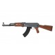 Airsoft - Réplique Kalashnikov AK-47 gris et effet bois (métal et ABS) électrique non blow back de la marque Cybergun (120903)