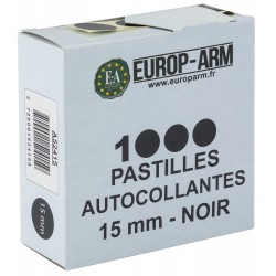 Airsoft - 1000 Pastilles autocollantes noires (diamètre 15 mm) de la marque Europ-arm (A52415)