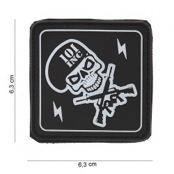 Patch 3D PVC Skull and gun's (avec velcro) de la marque 101 Inc (12034 | 444120-3539)