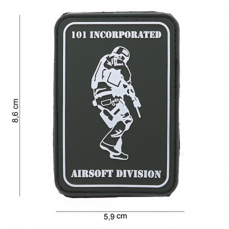 Patch 3D PVC 101 Inc airsoft division (avec velcro) de la marque 101 Inc (12040 | 444120-3540)