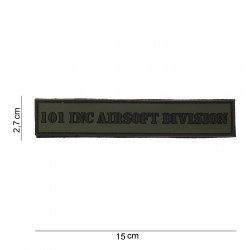 Patch 3D PVC "101 Inc Airsoft Division tab" avec velcro, 101 Inc
