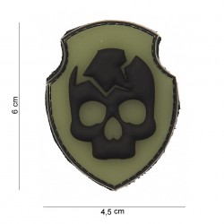 Patch 3D PVC Ghost skull (avec velcro) de la marque 101 Inc (12007 | 444110-3574)