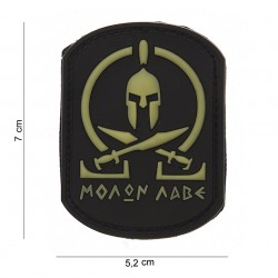 Patch 3D PVC Molon labe spartan SWAT (avec velcro) de la marque 101 Inc (12003 | 444110-3566)