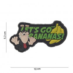 Patch 3D PVC Let's go bananas (avec velcro) de la marque 101 Inc (10095 | 444130-3808)