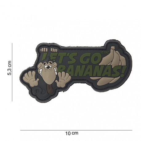 Patch 3D PVC Let's go bananas (avec velcro) de la marque 101 Inc (10096 | 444130-3809)