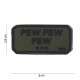 Patch 3D PVC Pew pew pew vert (avec velcro) de la marque 101 Inc (10084 | 444100-3769)