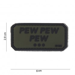 Patch 3D PVC Pew pew pew vert (avec velcro) de la marque 101 Inc (10084 | 444100-3769)