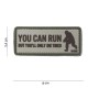 Patch 3D PVC You can run gris et vert (avec velcro) de la marque 101 Inc (10065 | 444100-3815)