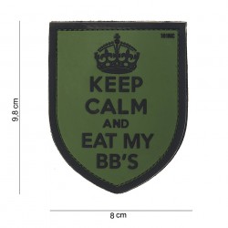 Patch 3D PVC Keep calm vert (avec velcro) de la marque 101 Inc (10112 | 444180-3842)